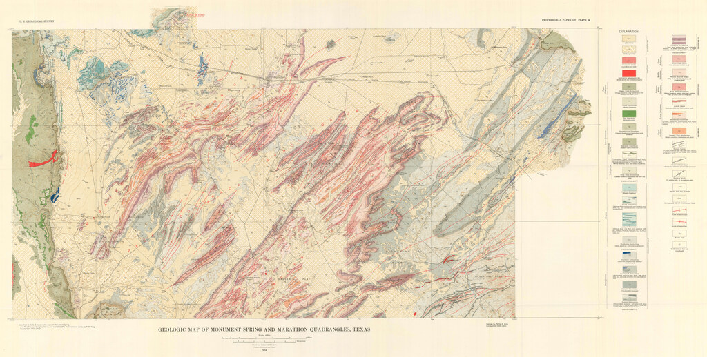 USGS geologic map of the Monument Spring and Marathon quadrangles